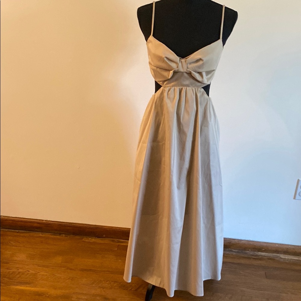 J Crew Beige Bow Dress